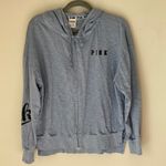 PINK - Victoria's Secret Pink Victoria’s Secret Zip Up Hooded Jacket Light Blue Size Women’s Small Photo 1
