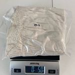 EUC women’s‎ cream lace embroidered neck cutout back long sleeve lightweight top Size M Photo 5