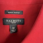 Talbots  Perfect Shirt Red Women's Size 6P Wrinkle Resistant Stretch Work Career Photo 4