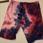 Leggings Depot Tie-Dye Shorts Pink and  Blue 1X Photo 6