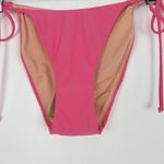 J.Crew NWT  Curved-Waist Cheeky String Bikini Bottom with Beads Pink Size Small Photo 3