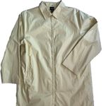 Eileen Fisher yellow cotton rain trench coat, fully lined. Size M, EUC Photo 3