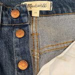 Madewell  Button Front Denim Skirt size 28 Blue Straight Mini Photo 5