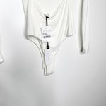 ASTR NWT  The Label Prue Back Twist Bodysuit Long Sleeve Women's White Size S Photo 4