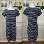 Jigsaw Blue White Stripe Boat Neck Dress S Photo 1