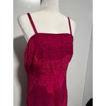 Vintage Wild Thyme Burgundy Red Floral Print Midi Dress Sleeveless Spaghetti 14 Photo 1