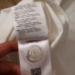 Moncler NWT  White Feminine Luxury Basic 3/4 Sleeve Cotton Blouse Size Medium Photo 5