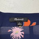 Madewell Atrium Midi Skirt in Bird of Paradise Navy Floral Size 6 Photo 3