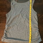 Nike  Dri-fit ribbed tank top with ruched sides small heathered blue Photo 2