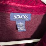 Vintage Honors Cardigan Sweater Burgundy Velvet Collar Size L Photo 8