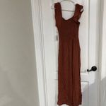 Jessica Simpson Women's Romper Puff Sleeve V-Neck Rust Size Small NWT Photo 4