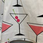 I T W By Claude Brown Chic Martini Print Skirt Have a Drink On Me Size 14 Large Pink Photo 4