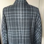 Talbots  Women’s Wool Blend Plaid Jacket Size 14‎ Snap Front Long Sleeve Gray Photo 4