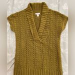 Charter Club  Cowl Neck Sweater in Olive Sz M Photo 3
