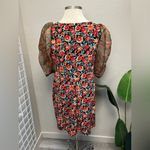 Torrid Orange Floral High Neck Puff Sleeve Dress - New - Size 16 Photo 2