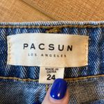 PacSun NWT  size 24 or 0 denim distressed mini skirt blue country concert western Photo 1