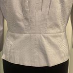 Ann Taylor LOFT Gray/White Stripe Seersucker Jacket. Photo 8