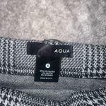 AQUA Black and White Asymmetrical Wrap Mini Skirt Photo 2