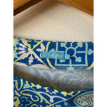 J. McLaughlin  Women L Top Nylon Spandex Catalina Cloth Geo Preppy Boat Neck Shirt Photo 3