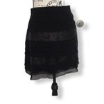 BCBGeneration  SZ 4 Black Tiered Sequin Mini Skirt Photo 1