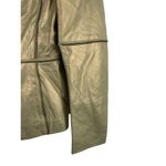 Worth Metallic Gold 100% Genuine Leather Short Full Zip Jacket Size 2 Photo 3