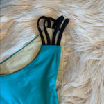l*space L* Bikini Bottom Teal Blue Strappy Sides Photo 5