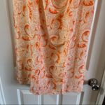 Club Monaco  Orange/White Print Silk Dress Large Photo 5