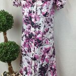 Jean Paul Gaultier White & Pink Floral Print Short Sleeve Shirt Dress S Photo 1