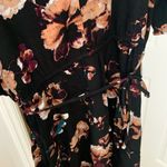 Black Swan Floral Midi Wrap Dress Photo 5