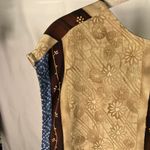 Maggie Sweet Kimono Collect Vest 3X Boho Stripe Sleeveless USA Made Retro Hook‎ Brown Photo 1