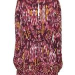 House of Harlow  1960 Dress Mini Long Sleeve Purple Abstract Printed Dress Size 8 Photo 0