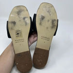 Kaanas  Pekan Ruched Black Leather Slides‎ Slip On Sandals Shoes Women’s Size 6 Photo 9