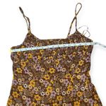 Urban Outfitters  Kamaryn Printed Mini Dress Brown Floral Boho 70s Sz Medium Photo 12
