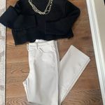 H&M  vegan leather straight leg pants, size 6 Photo 1