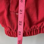 Brandy Melville  John Galt Cotton Red Zip Up Jacket Hooded Windbreaker Photo 8