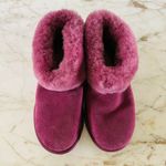 UGG  AUSTRALIA Bougainvillea Suede Classic Mini Fluff Shearling Boots - US 7 Photo 1