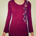 Ny Collection NEW Long Sleeve Embroidered Top size XL Photo 0