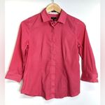 Talbots Formal Collared Shirt Women’s 3/4 Sleeve in Pink Size 2P Photo 0