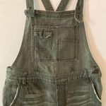 Free People Women's size 28 Gray Black Overalls Straight Leg Boho Retro Photo 1