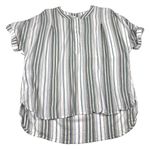 Chico's  Size Large Beachy Tropical Blouse Shirt Top Cali Cool Stripe Pullover‎ Photo 2