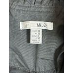 Amuse Society Black Ginger Woven Trench Coat Jacket Size X Small Ruffle Neckline Photo 4