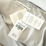 Abercrombie & Fitch | NWT High-Neck Maxi Dress Silver Gray Modal Lined | Large Photo 9