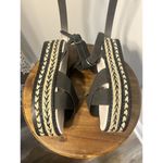 Detongni Black Tan Platform Strappy Ankle Strap Sandal Espadrilles Size EU 40 Photo 4