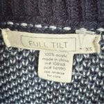 Full Tilt Gray and Blue Crew Neck Sweater with Modern Swirl Design XS Photo 3