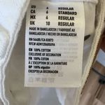 American Eagle White High Rise Denim Mini Skirt Size 6 Distressed Frayed Hem Photo 5