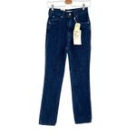 Levi's Wellthread 70's High Rise Straight Fit Jeans Dark Wash Blue Size 24 Photo 2