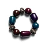 None Women's Fashion Beaded Multi-color Stretchy Band Bracelet Photo 3