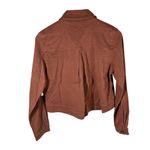 Bella Dahl Flap Pocket Cropped Utility Jacket Size Small Autumn Amber Photo 2