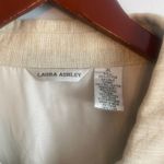 Laura Ashley  Silk Cotton Blend Tan Neutral Floral Embroidery Jacket Size‎ XL Photo 2
