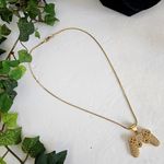 Game Controller Pendant with Chain Necklace Gold Plated Steel Photo 1